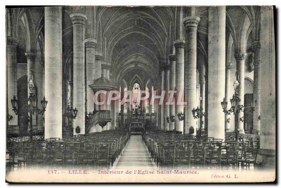CPA Lille Interieur de L'Eglise Saint Maurice