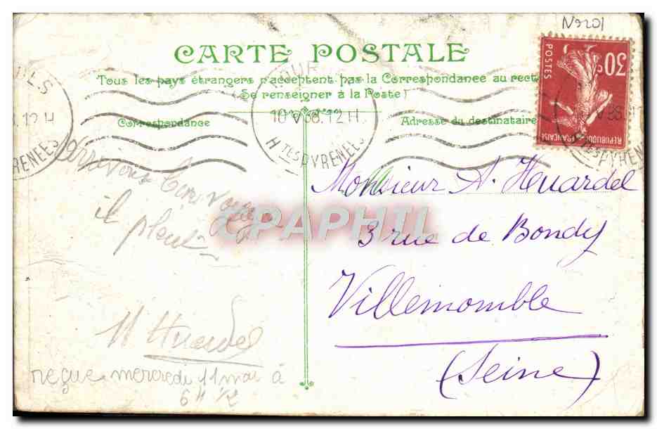 CPA Lille Le Palais des Beaux Arts — Rückseite