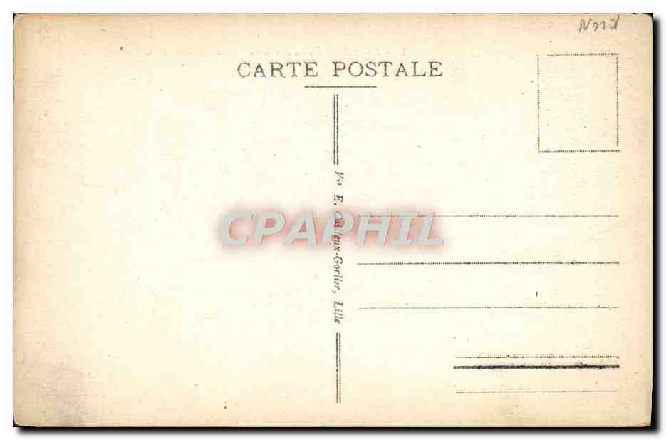 CPA Lille Vue D'Ensemble sur le Theatre et la Bourse — Rückseite