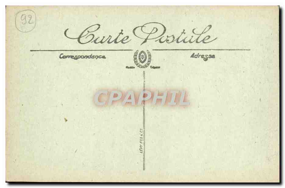 CPA Saint Cloud Le Parc Le Bassin de la Pelouse — Rückseite