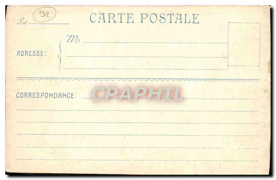 CPA Chateau De Sceaux Grille D'Honneur et Groupes de Coysevox — Rückseite