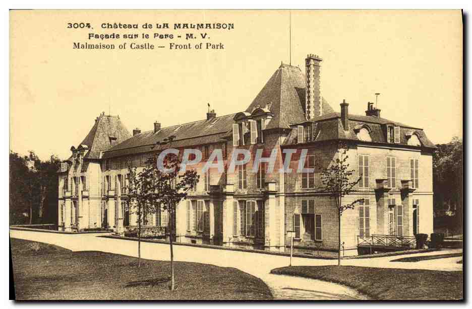 CPA Chateau de La Malmaison Facade sur le Parc 