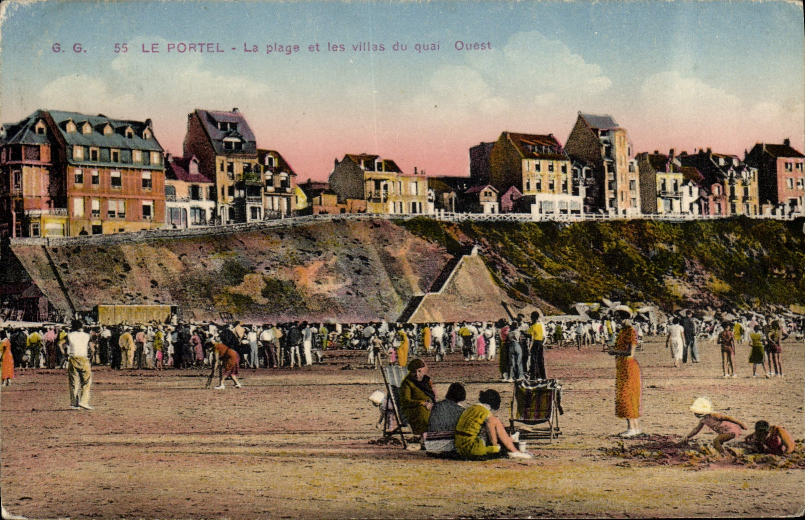 CPA Le Portel La Plage et les Villas du Quai Ouest