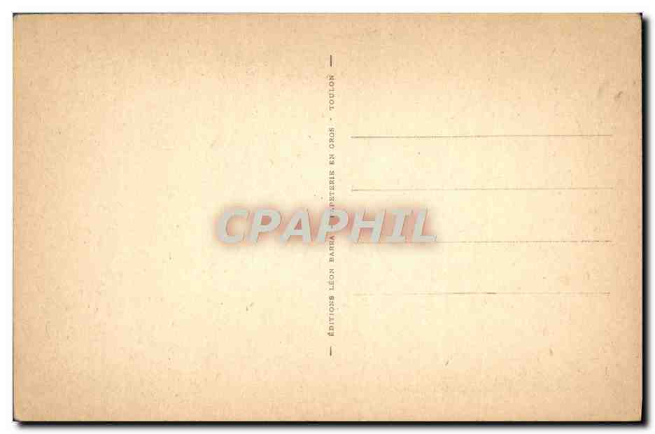 CPA Toulon La Rade Et L'Escadre Zeppelin Dirigeable — Verso
