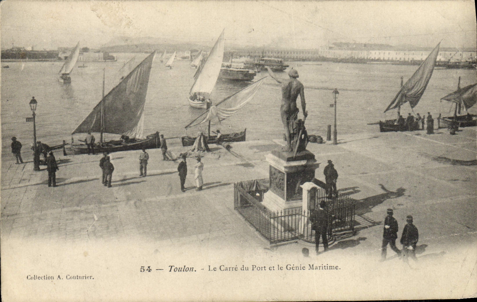 Toulon — Le Carré du Port et le Génie Maritime — Collection A. Couturier, n°54