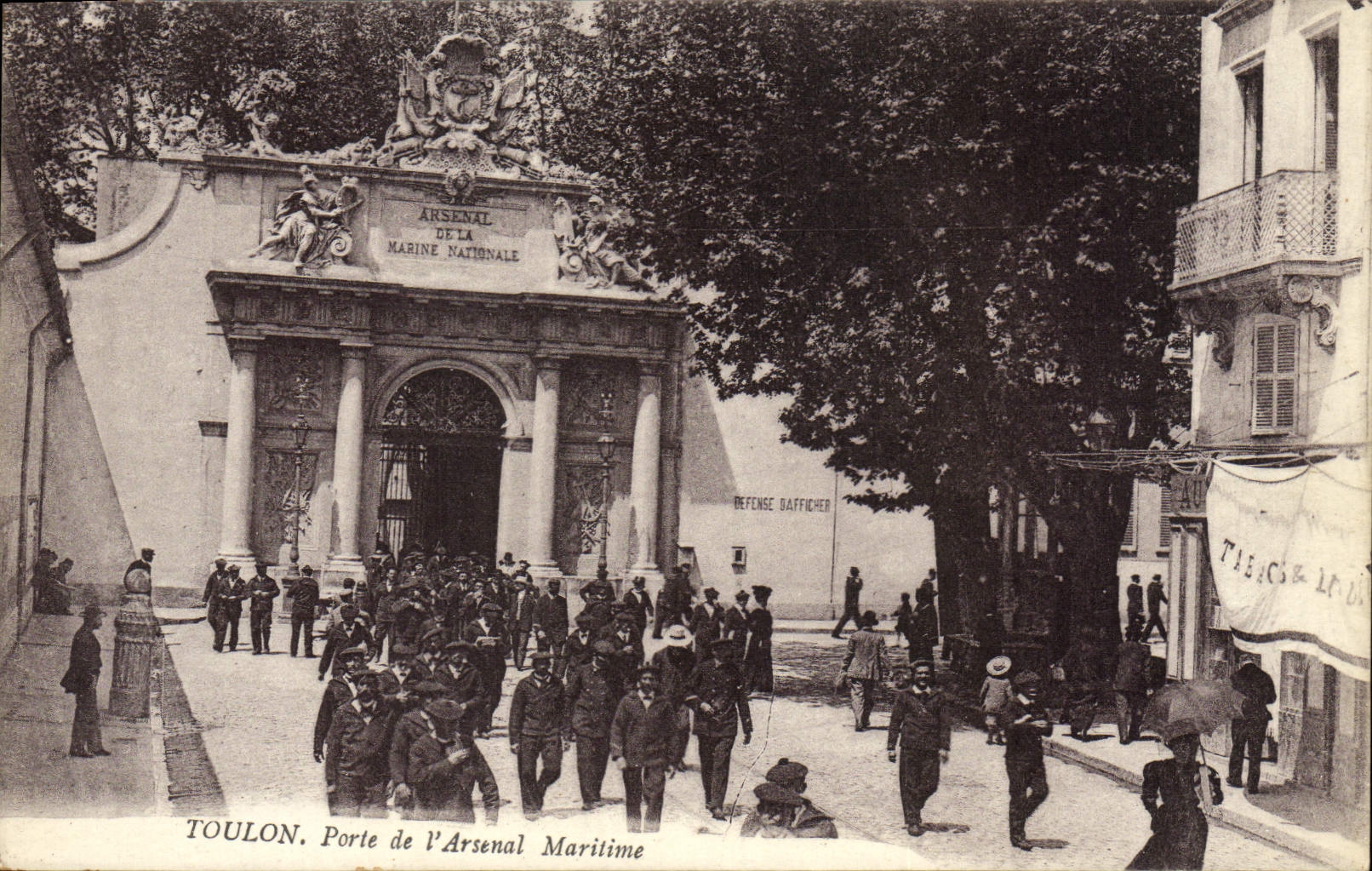 Toulon. Porte de l'Arsenal Maritime — Arsenal de la Marine Nationale — Défense Dafficher