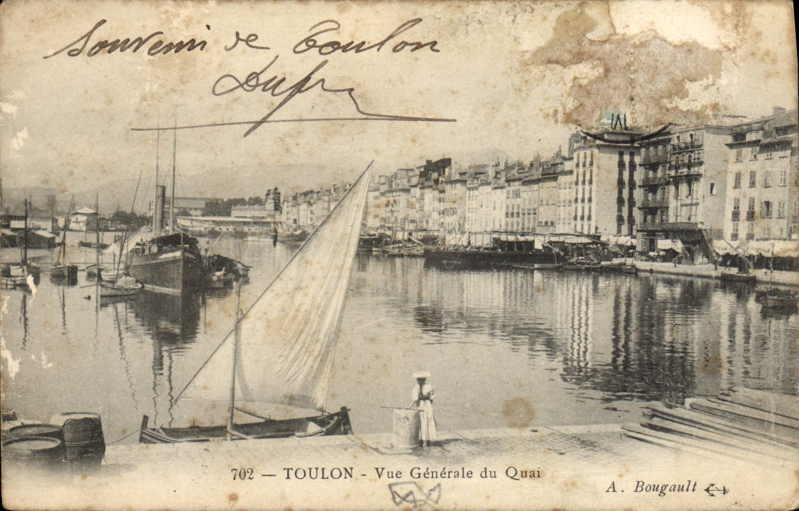 CPA Toulon Vue Generale du Quai