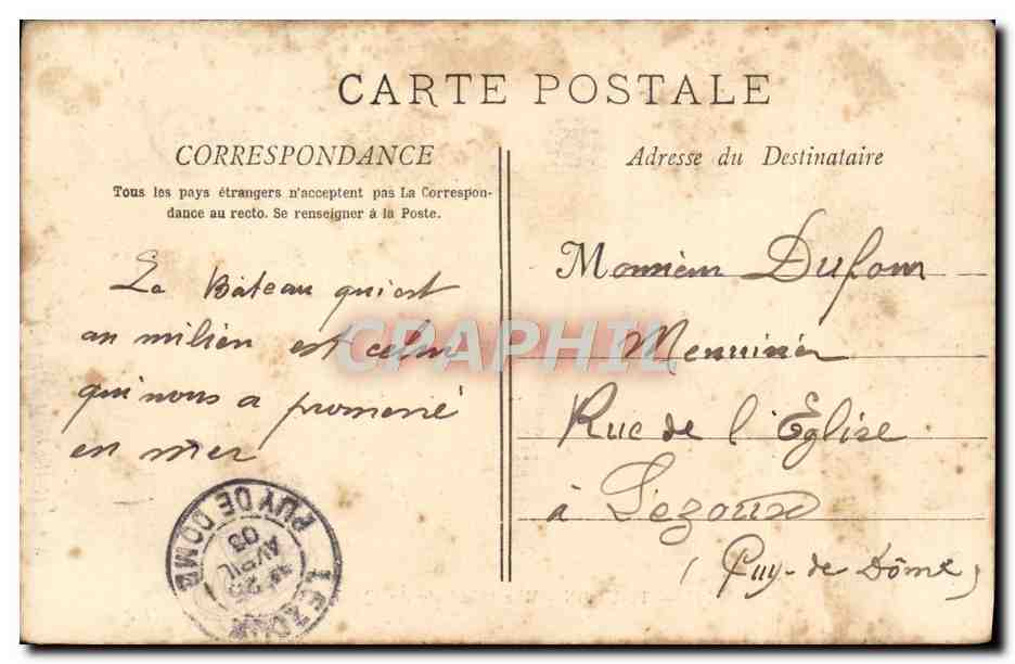 CPA Toulon Vue Generale du Quai — Verso