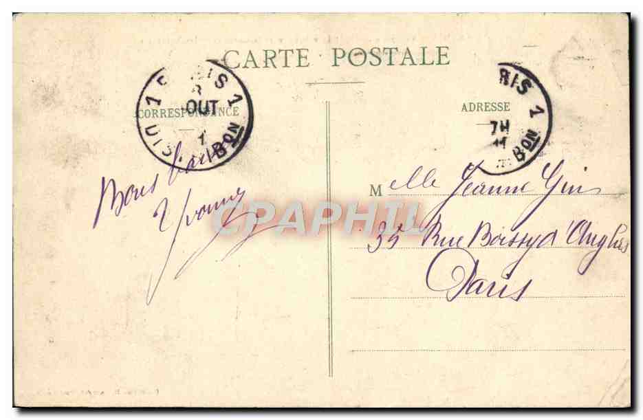 CPA Vannes Vue Prise de L'Hotel de Ville Vers la Garenne et les Remparts — Rückseite