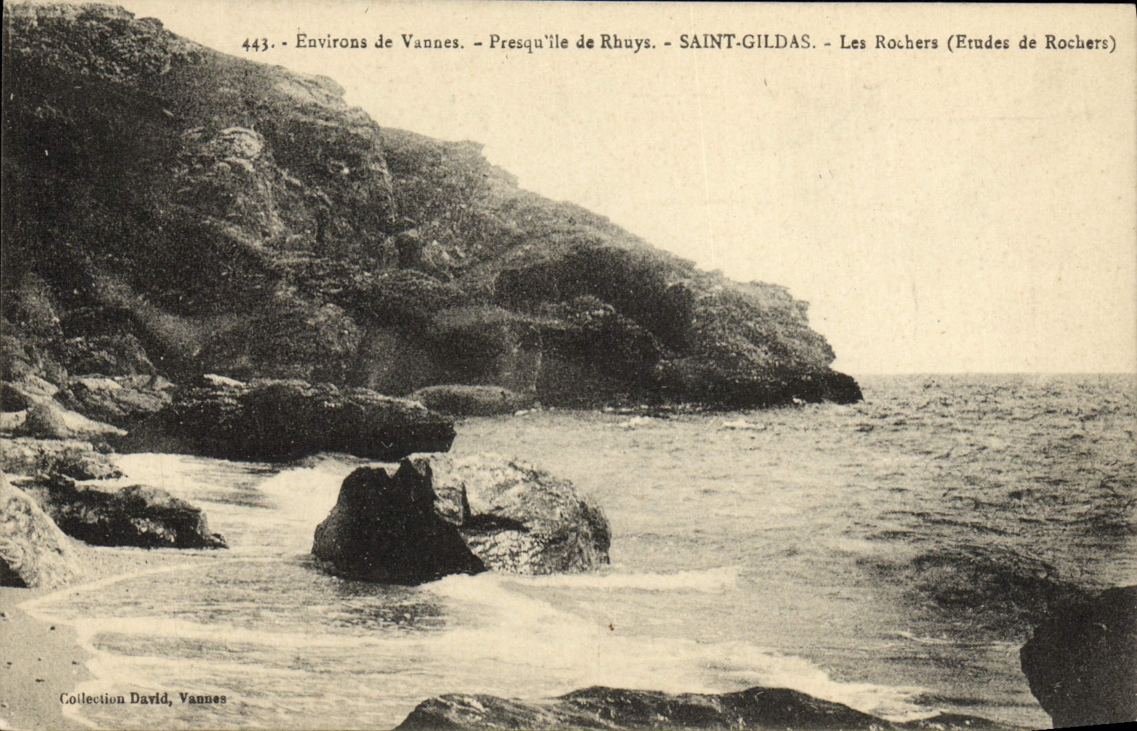 Environ de Vannes - Presqu'île de Rhuys - SAINT-GILDAS - Les Rochers (Etudes de Rochers) - Collection David, Vannes