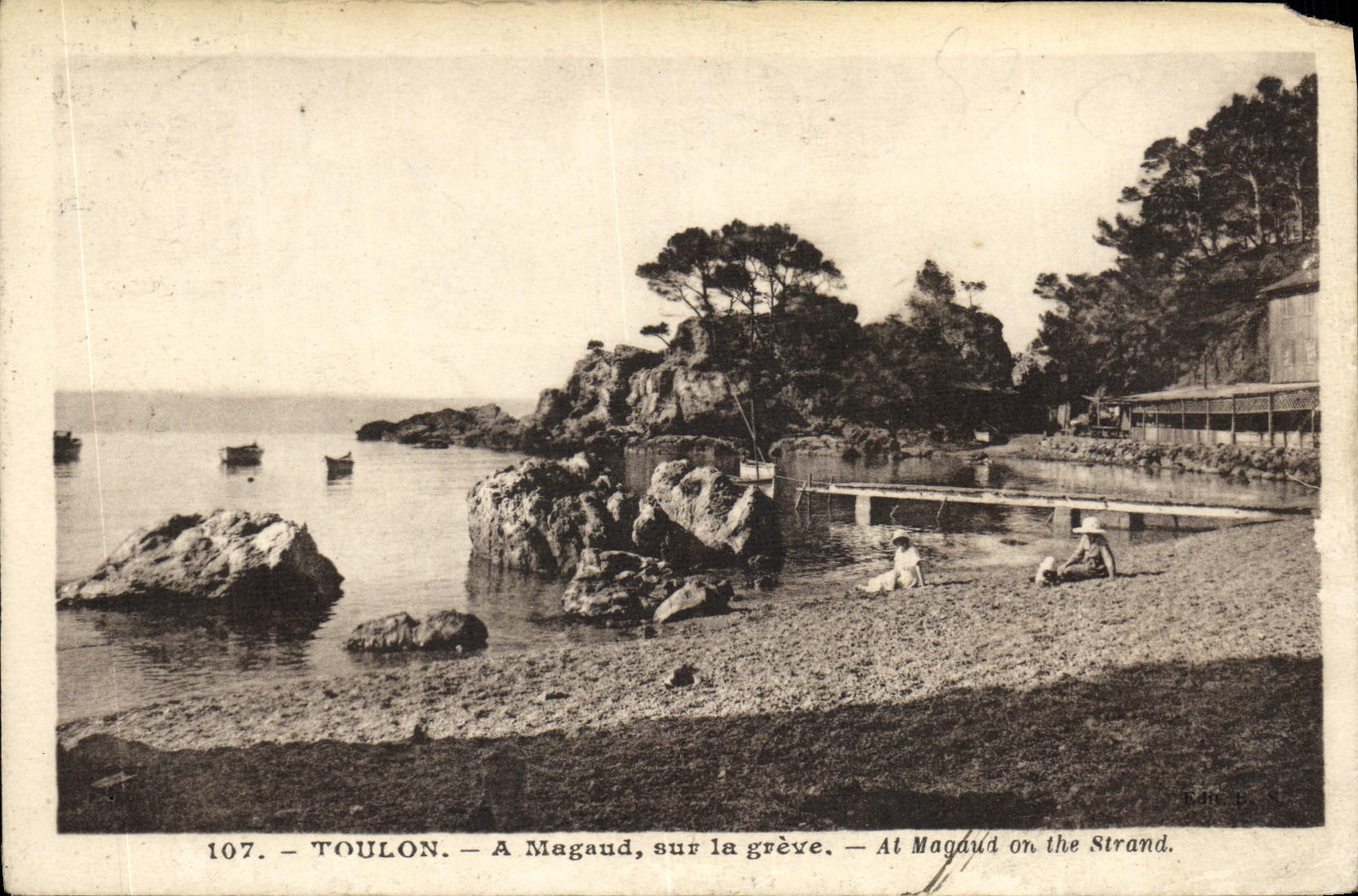 Toulon — A Magaud, on the beach — Publisher P. S. n° 107