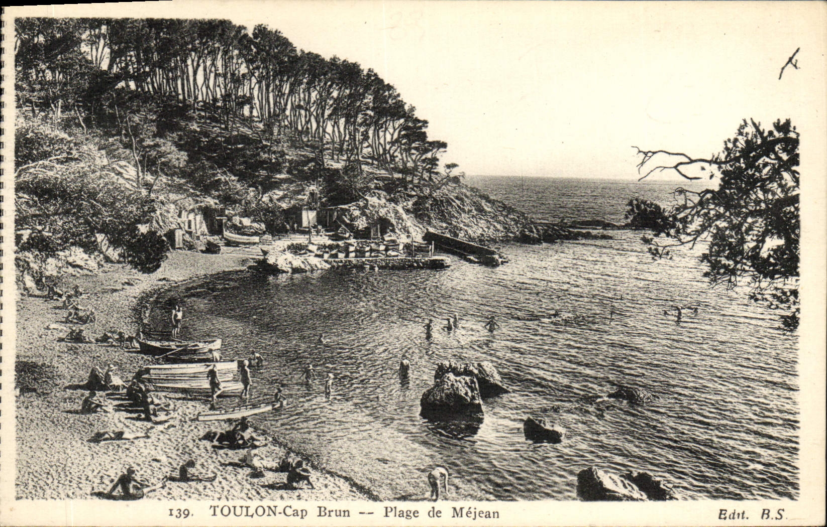 TOULON-Cap Brun -- Plage de Méjean -- Edt. B.S.