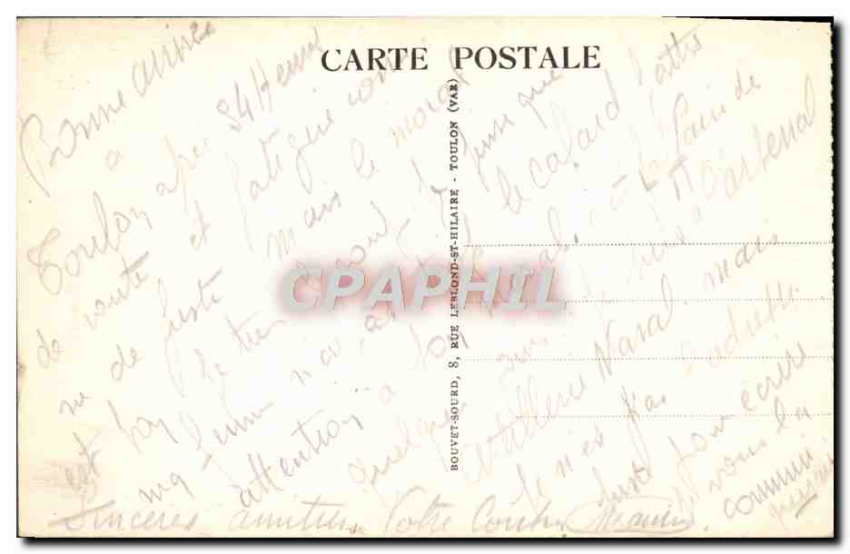 TOULON-Cap Brun -- Plage de Méjean -- Edt. B.S. — Rückseite