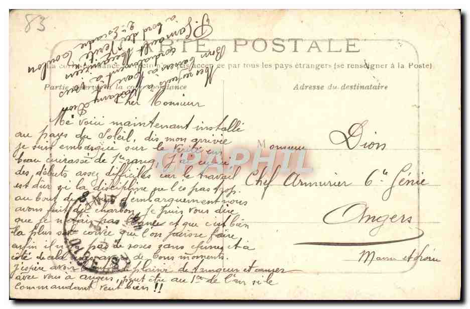 CPA Toulon Grand Hotel — Verso