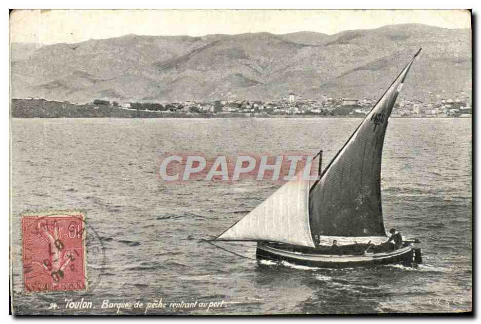 Toulon — Barque de pêche rentrant au port — éditeur inconnu, n° 24