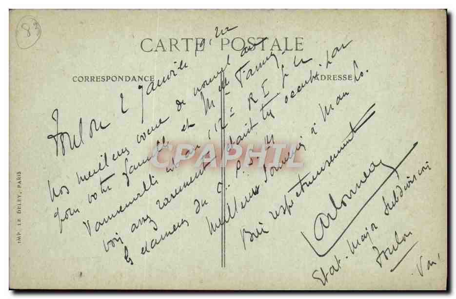 CPA Toulon Mourilion Pointe de la Mitre — Verso