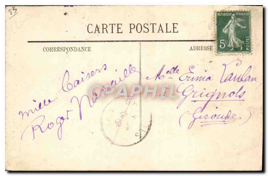 CPA Sollies Pont La Grande Fontaine Enfants — Rückseite