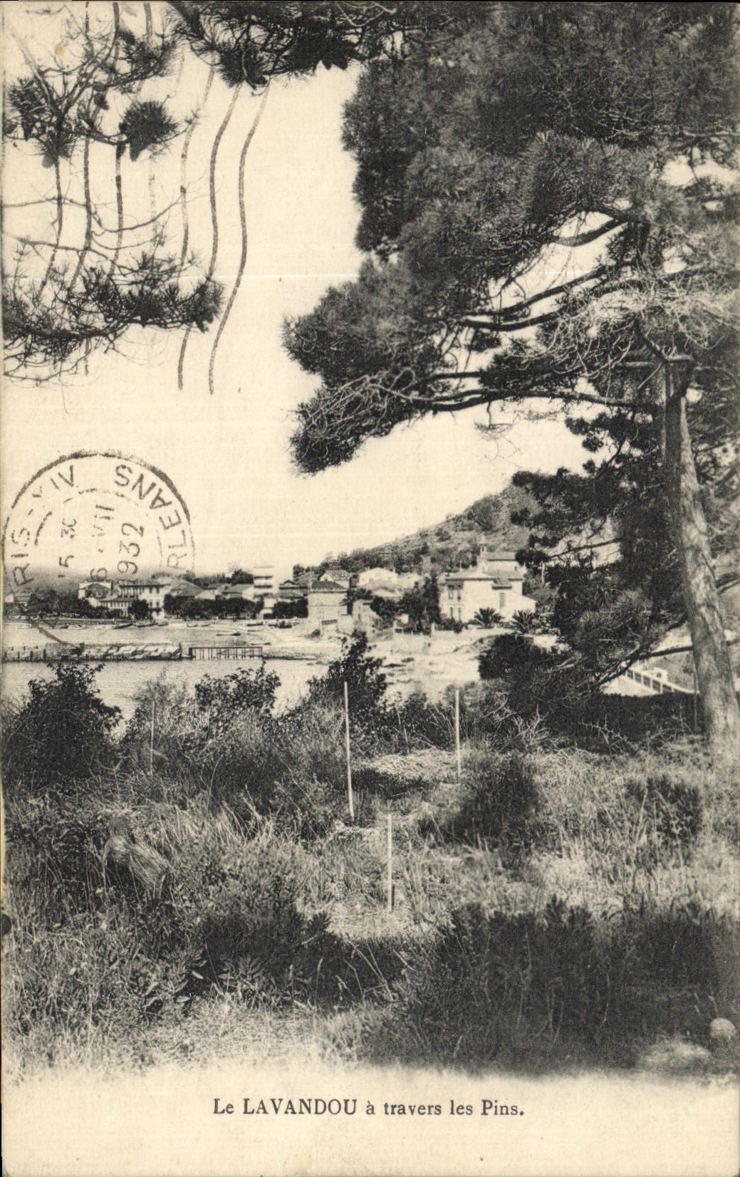 Le LAVANDOU à travers les Pins — vue panoramique — Hue, éditeur