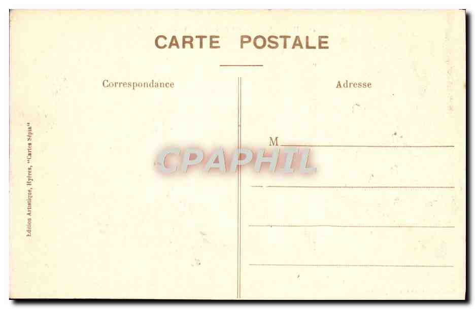 CPA Hyeres Grand Hotel Chateaubriand — Rückseite