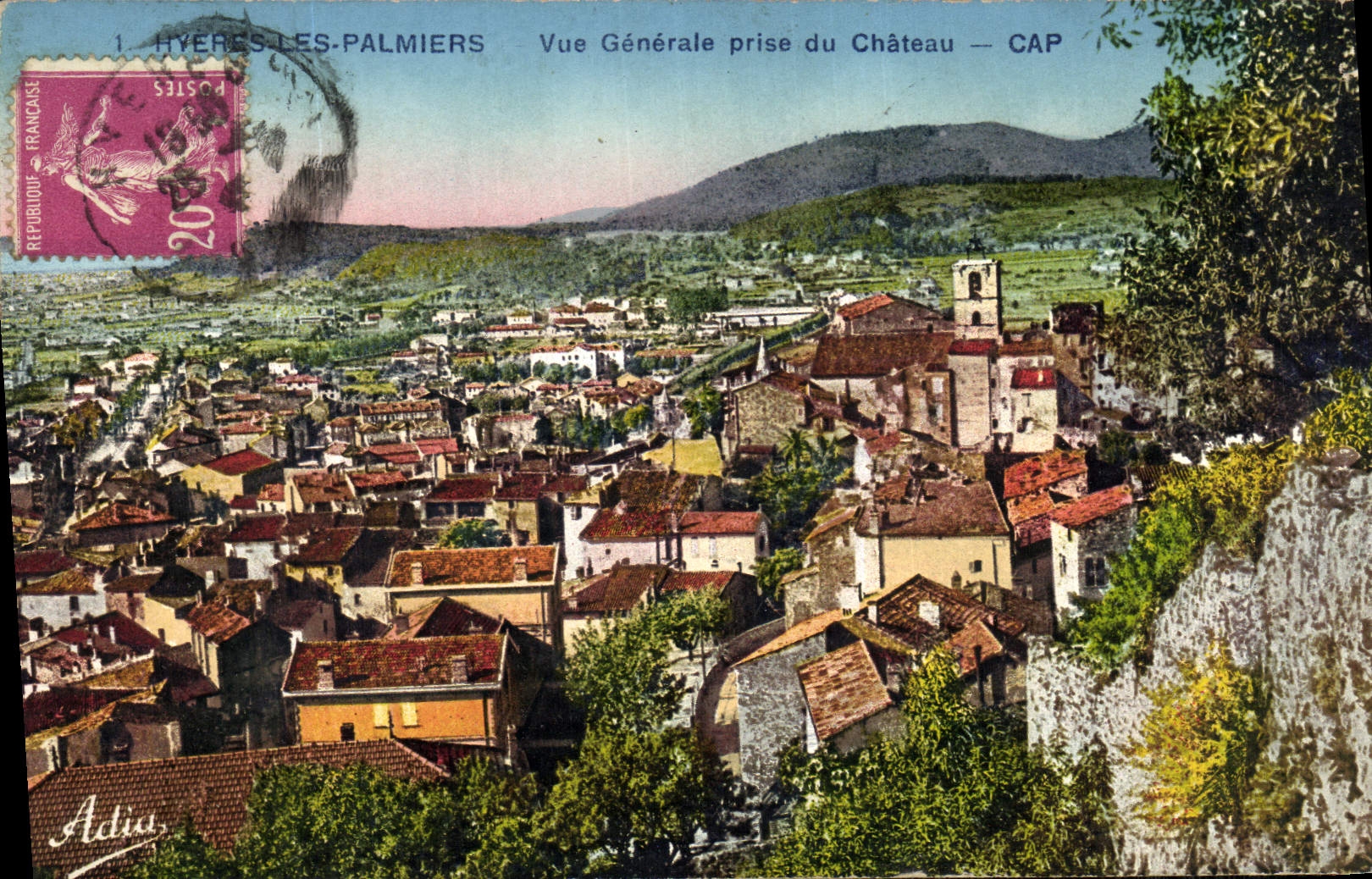 CPA Hyeres les palmiers Vue generale Prise du Chateau