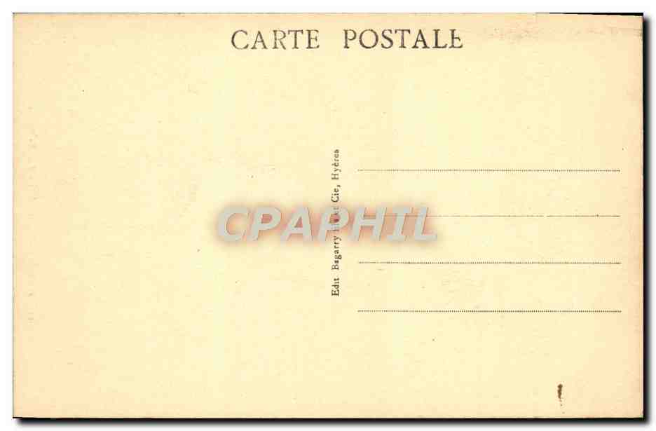 CPA Hyeres Vieille Ville Rue du Repos — Rückseite