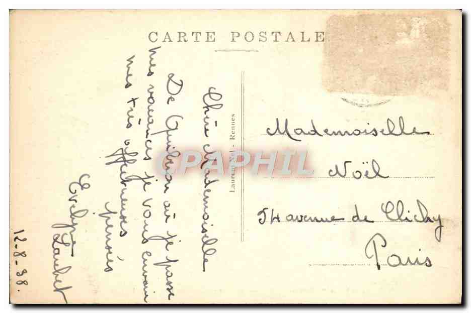 Presqu'île de Quiberon — Le Port de Portivy — Dans le lointain le Fort Penthièvre — Éditeur : 14443 — Verso