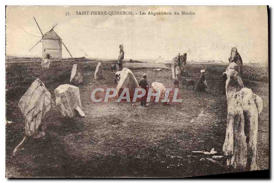 CPA Saint Pierre Quiberon Les Alignements du Moulin a vent