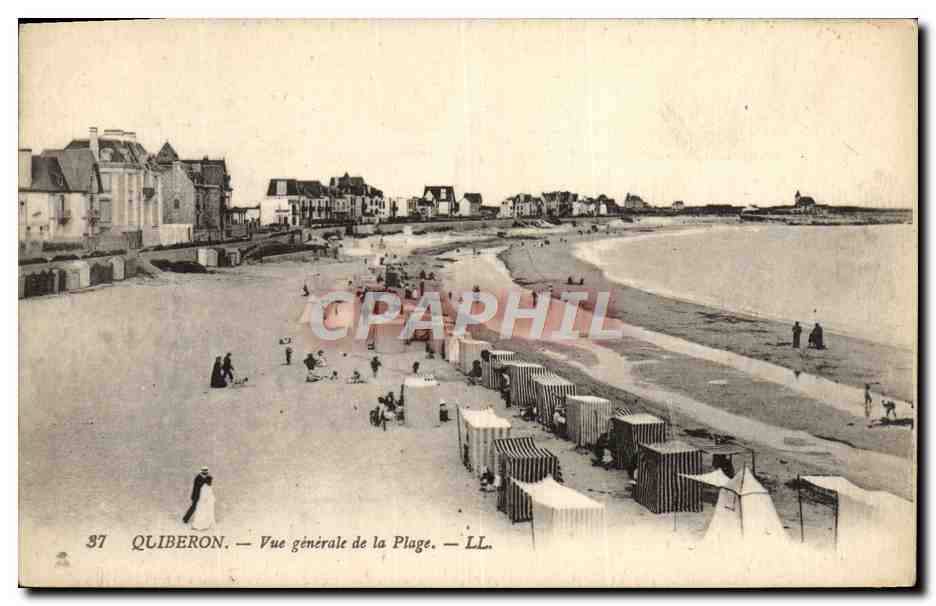 CPA Quiberon Vue Generale de la Plage
