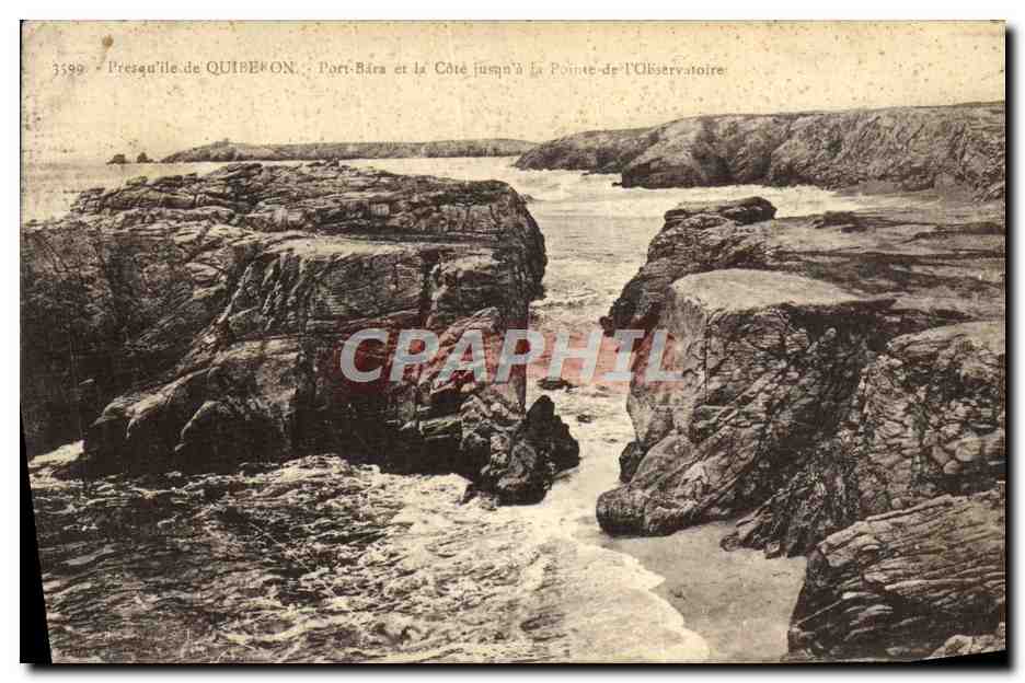 Presqu'île de Quiberon — Port-Bâra et la Côte jusqu'à la Pointe-de-l'Observatoire — éditeur non identifié, n° 3399
