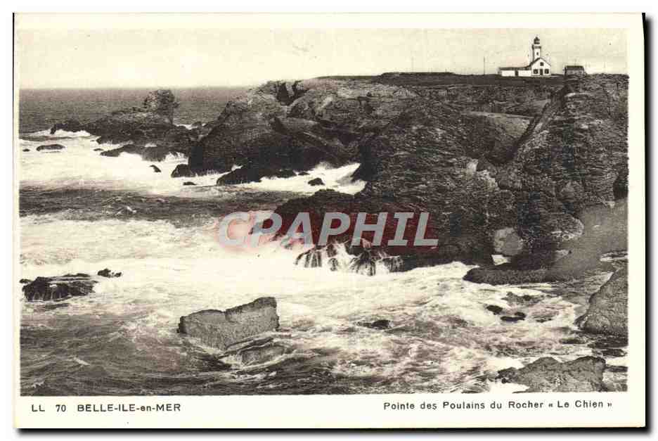 Belle-Île-en-Mer — Pointe des Poulains du Rocher « Le Chien » — LL 70