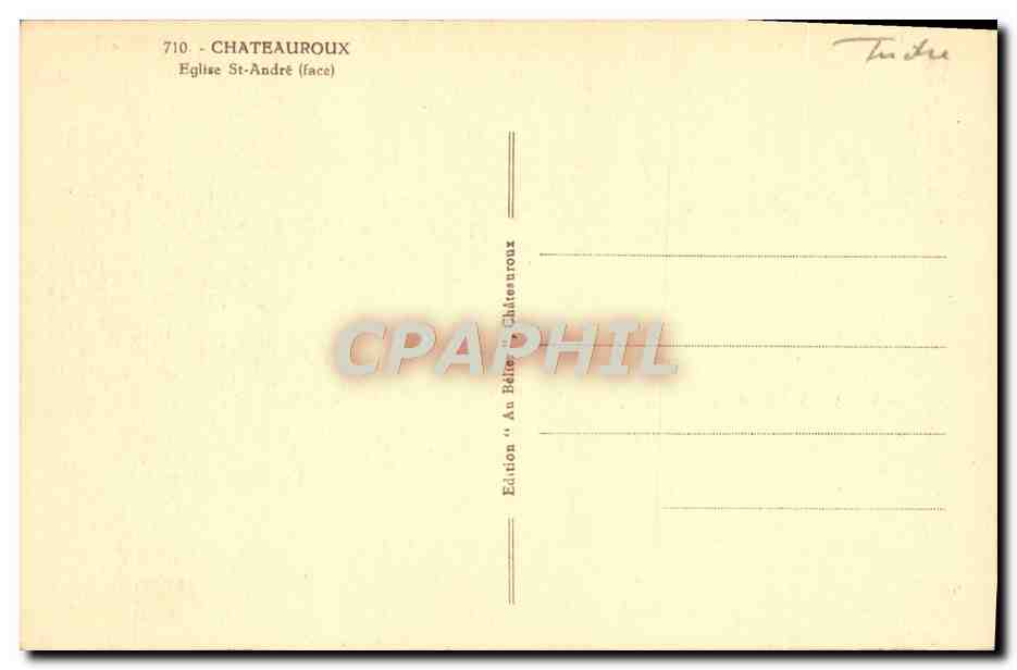 CPA Chateauroux Eglise St Andre — Rückseite