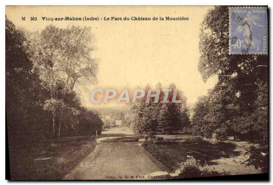 CPA Vicq Sur Nahon Le Parc Du Chateau De La Moustiere