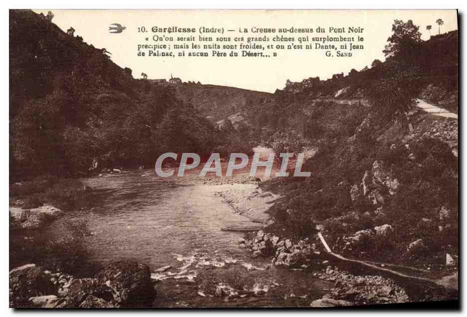 Gargilesse (Indre) — La Creuse au-dessus du Pont Noir — G. Sand