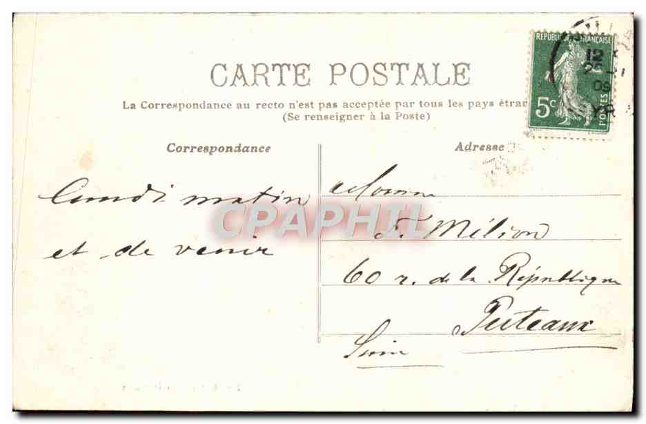 CPA Les Gorges De Tarn Entree Des Detroits Barque  — Rückseite