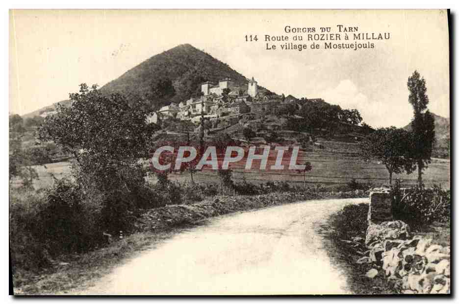 CPA Gorges De Tarn Route Du Rozier A Millau Le Village De Mostuejouls
