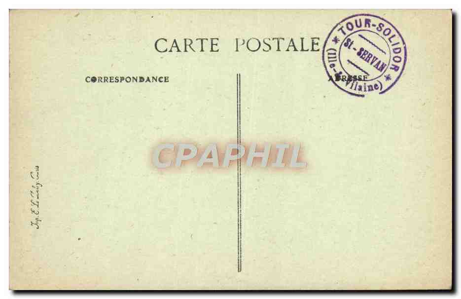 CPA La Tour Solidor Et Le Fort De la Cite Saint Servan — Rückseite