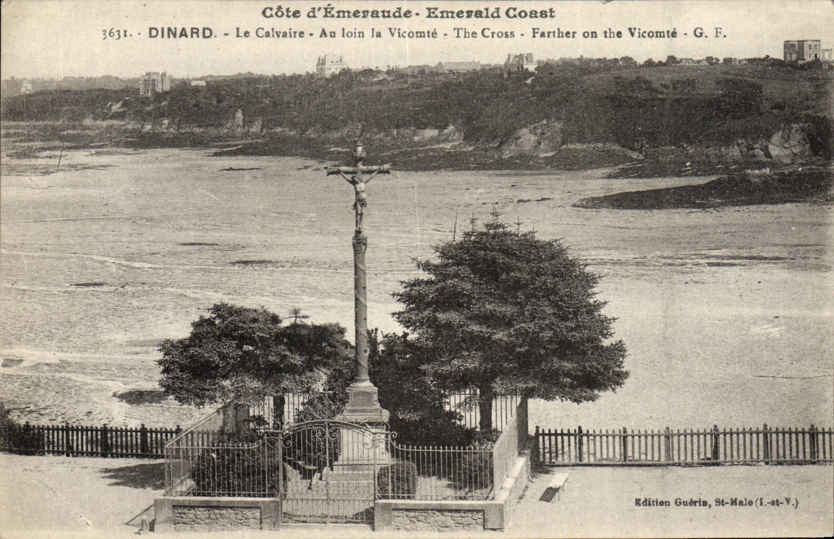 Dinard - Le Calvaire - Au loin la Vicomté - Édition Guérin, St-Malo