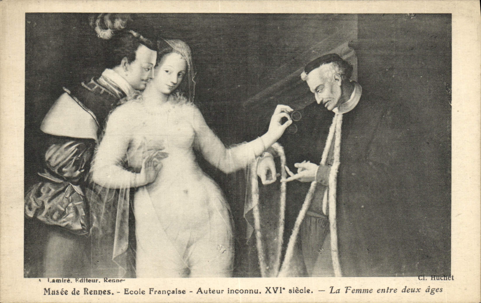 Musée de Rennes - École Française - Auteur inconnu. XVIe siècle — La Femme entre deux âges — Lamiré, Éditeur, Rennes