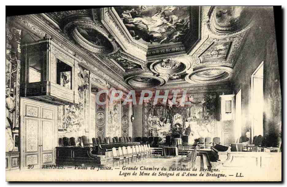 CPA Rennes Palais De Justice Grance Chambre Du Parlement De Brelagne