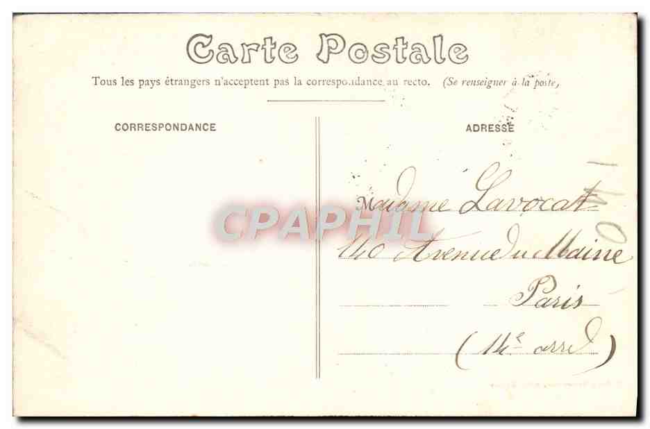 Cesson - La Vilaine et l'Entrée du Bourg — Éditeur E. Mary-Roussellière, Rennes, n° 637 — Achterkant