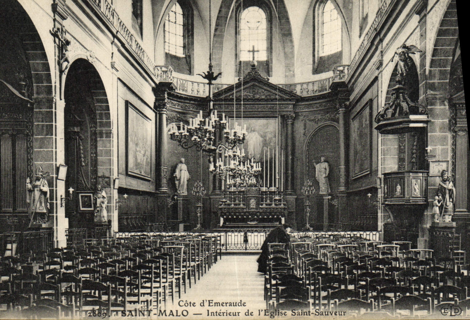 Saint-Malo — Intérieur de l'Église Saint-Sauveur — Côte d'Émeraude