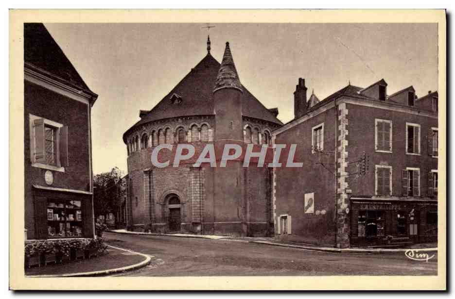 Neuwy-St-Sépulcre — L'Église du XIe siècle sur le modèle de Saint-Sépulcre — Éditeur Heliodor Ombrée Nac'on