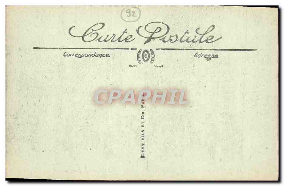 CPA Saint Cloud Le Parc Vue Sur Le Trocadero — Rückseite