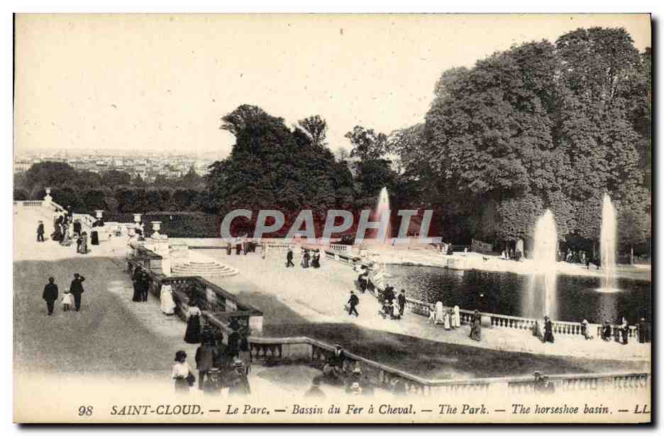 CPA Saint Cloud Le Parc Bassin Du Fer A Cheval
