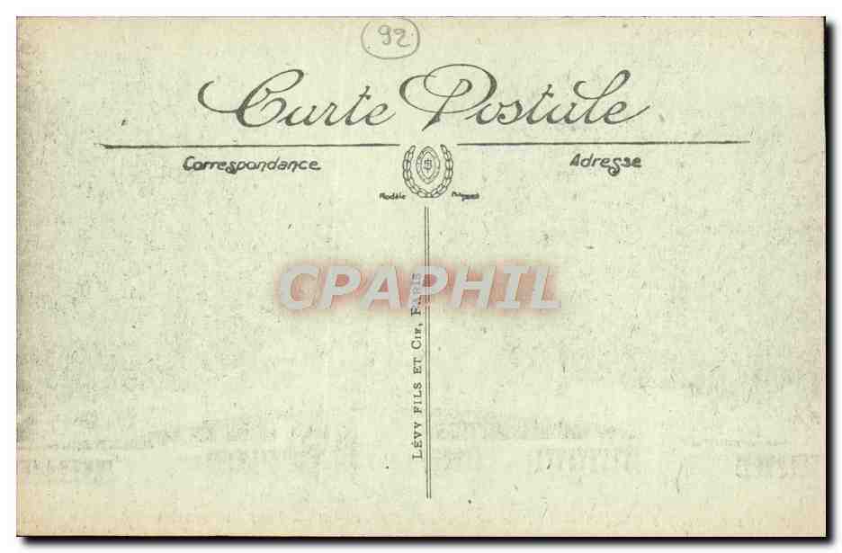CPA Saint Cloud Le Parc Bassin Du Fer A Cheval — Rückseite