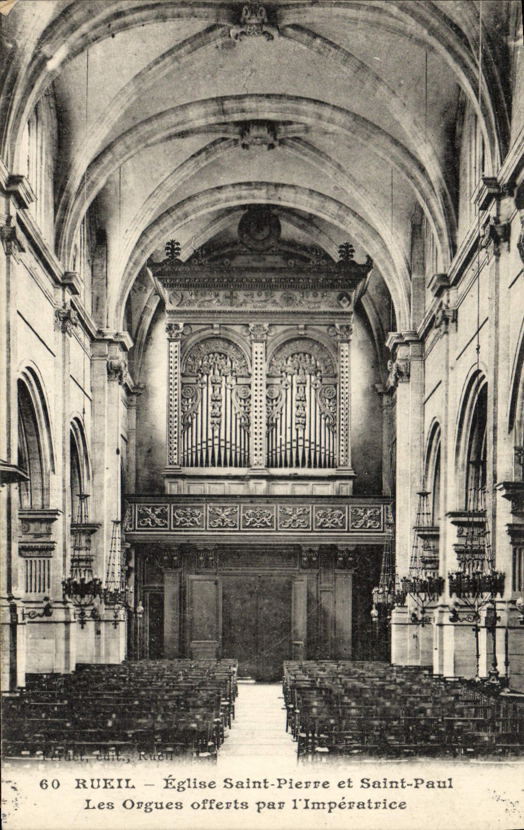 CPA Rueil Eglise Saint Pierre Et Saint Paul Les Orgues Offerts Par I'Imperatrice