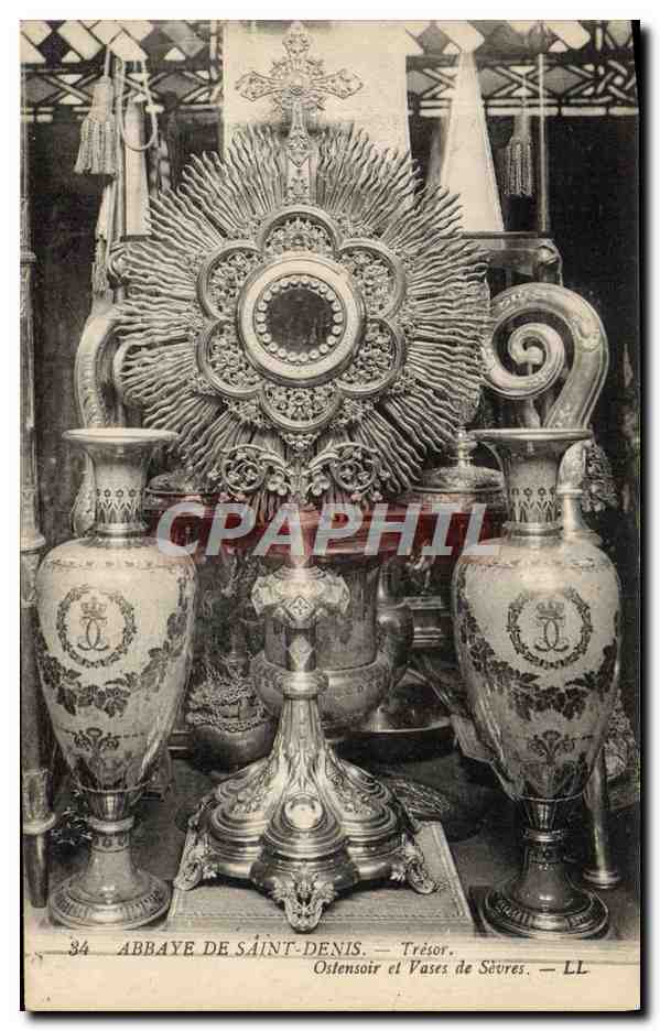 Abbaye de Saint-Denis — Trésor — Ostensoir et Vases de Sèvres — LL