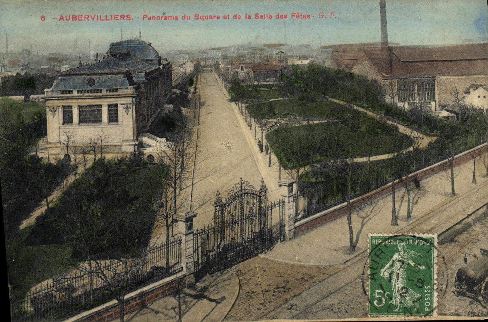 CPA Aubervilliers Panorama Du Square El De La Salle Des Fetes