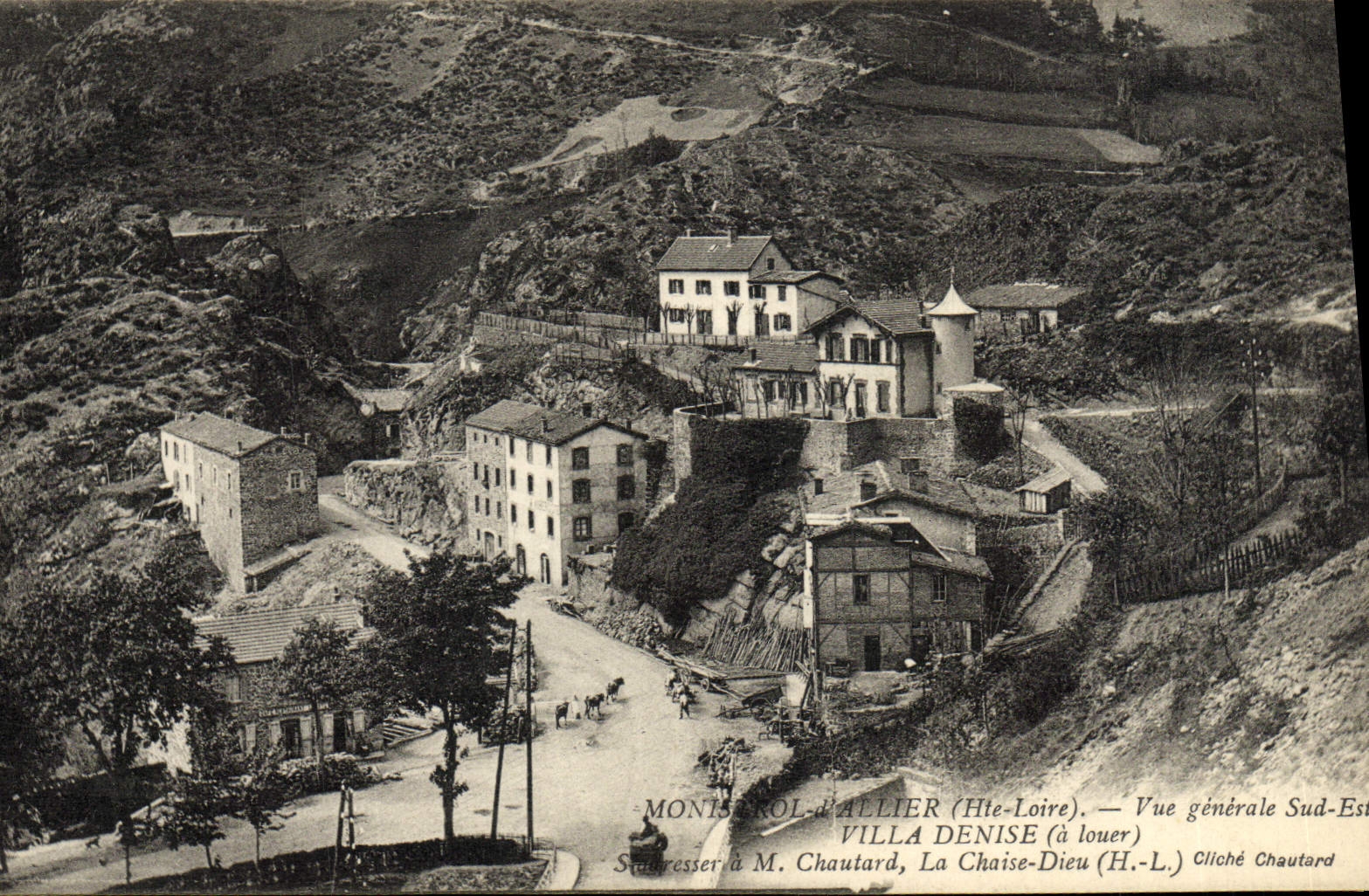 CPA Monistrol d'Allier Vue Generale Villa Denise 