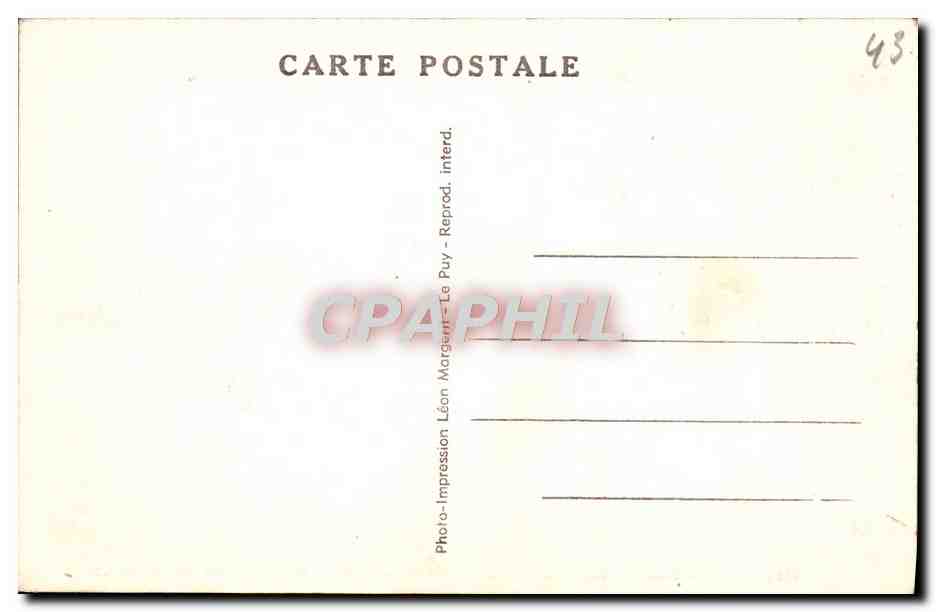 CPA Lac Du Bouchet Chemin De Promenode Autour du lac — Rückseite
